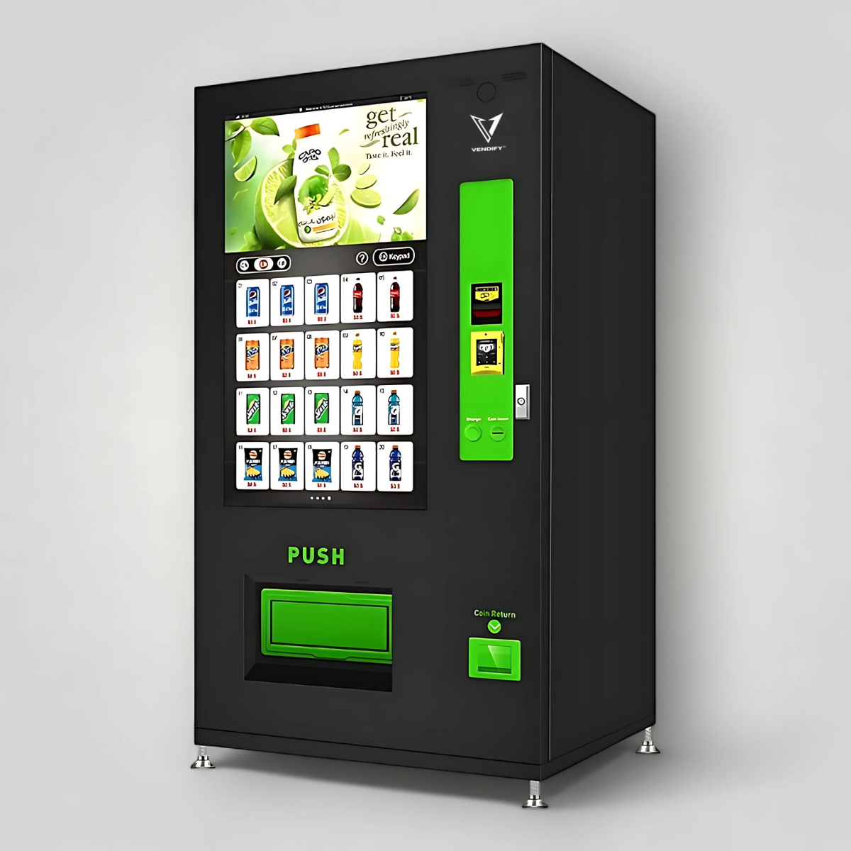 Mach 3.0 - Touch Screen Vending Machine - Snack & Drink Combo