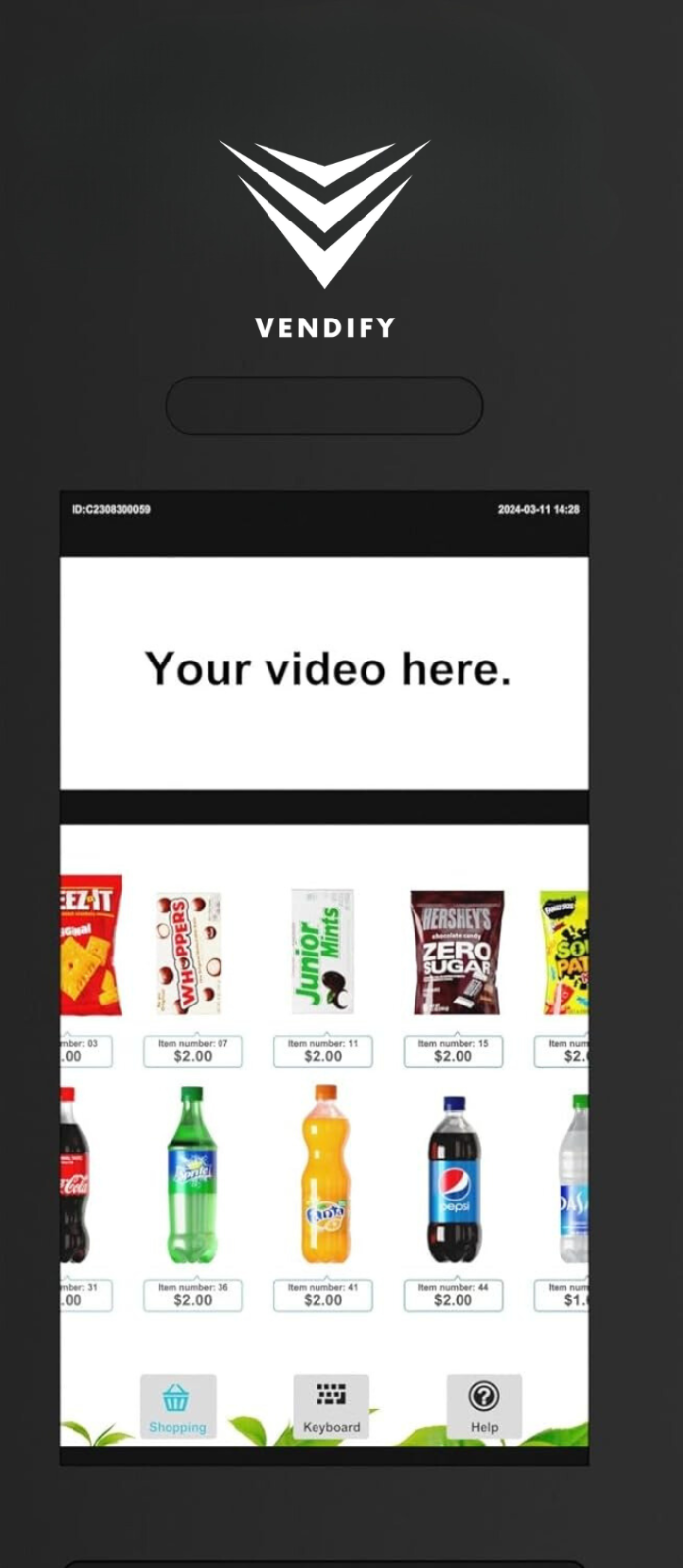 Mach 1.0 - Touch Screen Vending Machine - Snack & Drink Combo